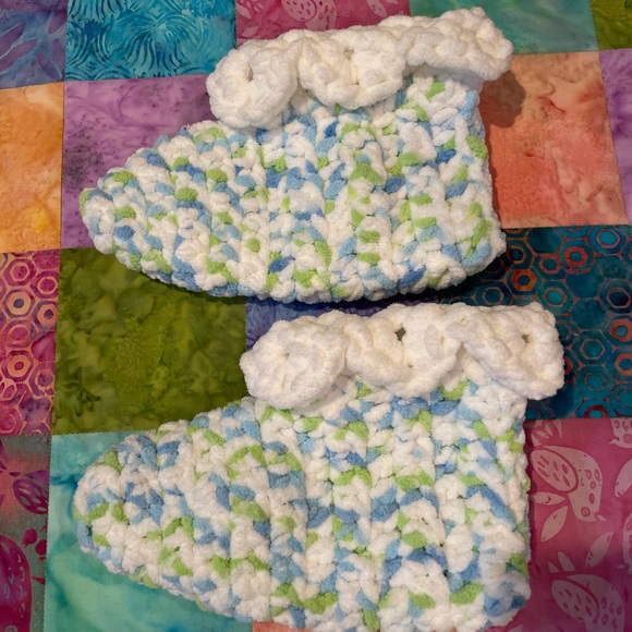 Handmade Crochet Bootie Slippers - Picture 2 of 5